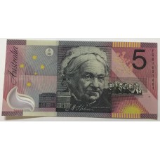 AUSTRALIA 2001 . FIVE 5 DOLLARS BANKNOTE . MacFARLANE/EVANS . REPEATER SERIAL